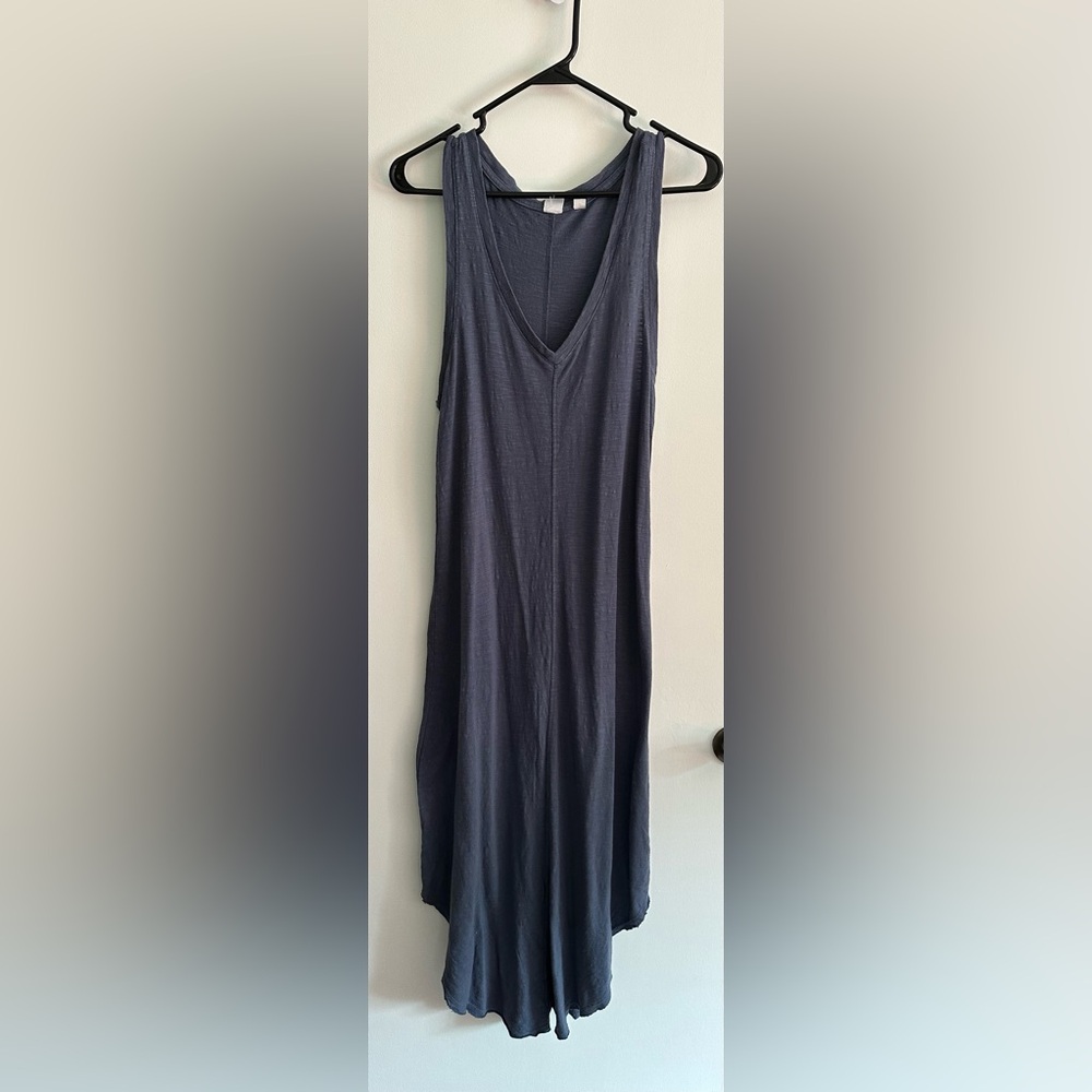 Gap. Steel Blue. Midi dress with U hem.